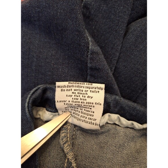 JUDY BLUE Super Flare Fit Denim Capri Jeans Plus Sz 14W Festival Bohemian Hippie - Picture 9 of 9